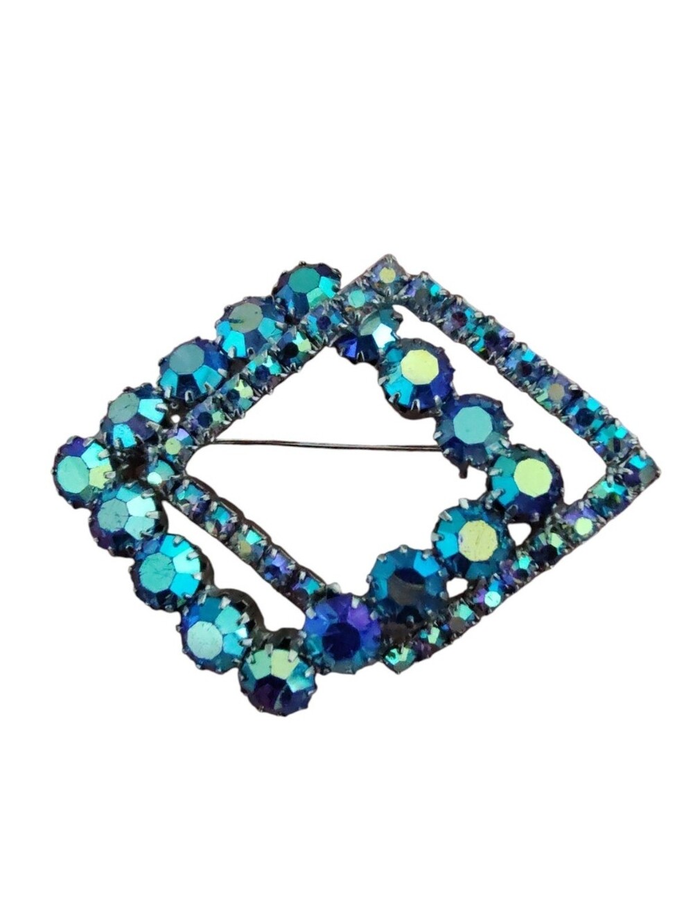Vintage Aurora Borealis Rhinestone Brooch